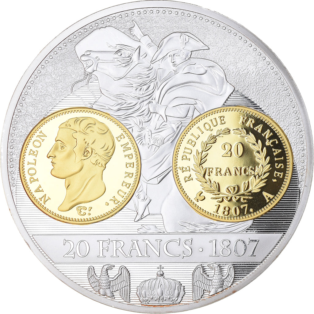 Francia, medaglia, Napoleon I, Histoire de la monnaie Française, 20 Francs