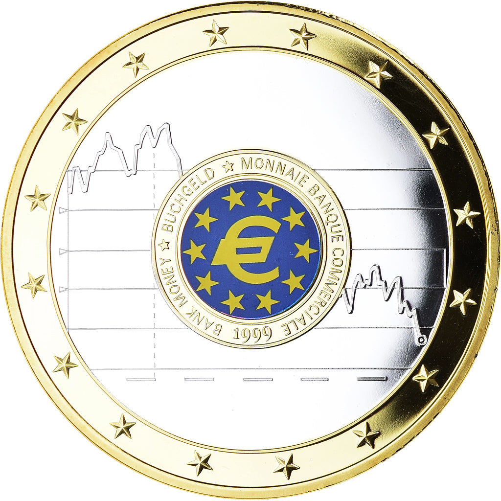 France, Médaille, Géants Euro, Monnaies Banque Commerciale, Politics, 1999