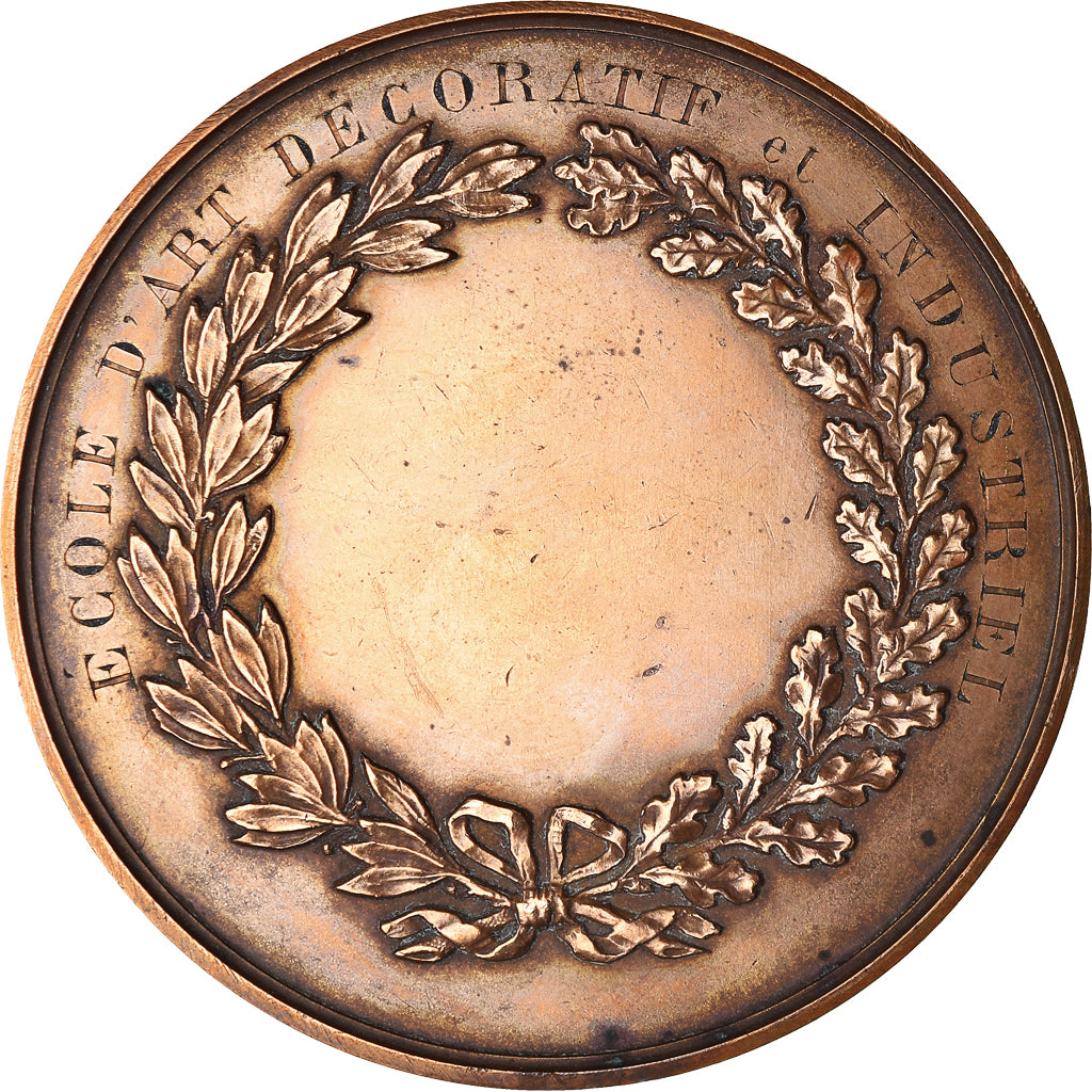 Frankreich, Medaille, Ecole d'Art Décoratif et Industriel, Calais, SS+, Bronze