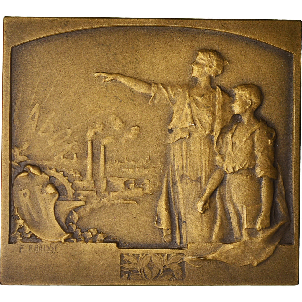 France, Medal, Education Nationale, Enseignement Technique, 1937, Fraisse, Art