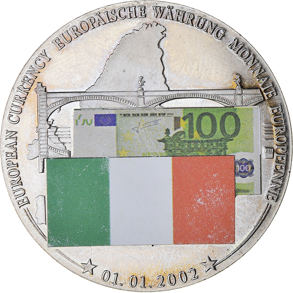 Irlande, Médaille, Monnaie Européenne, Billet de 100 Euro, Politics, 2002