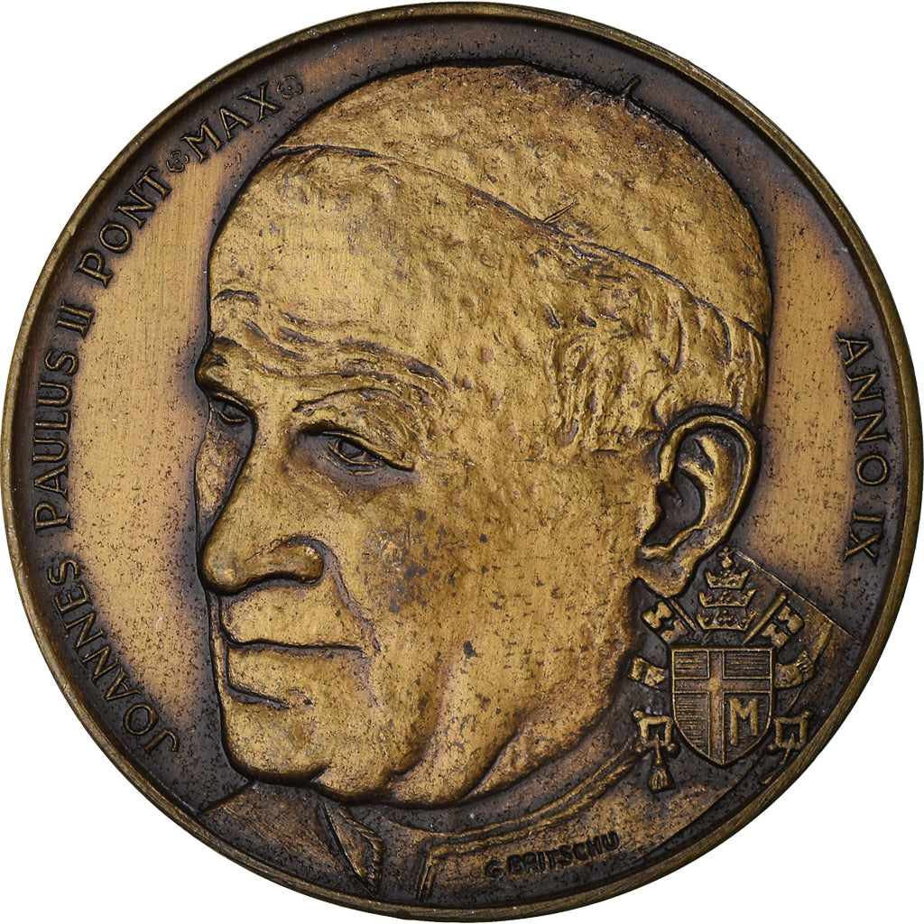 Frankreich, Medaille, Visite de Jean-Paul II à Strasbourg, Religions & beliefs