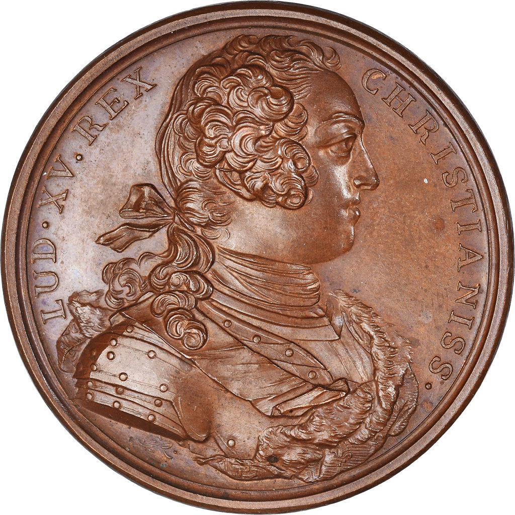 France, Médaille, Louis XV, Les grandes routes, History, 1733, Rottiers, SPL