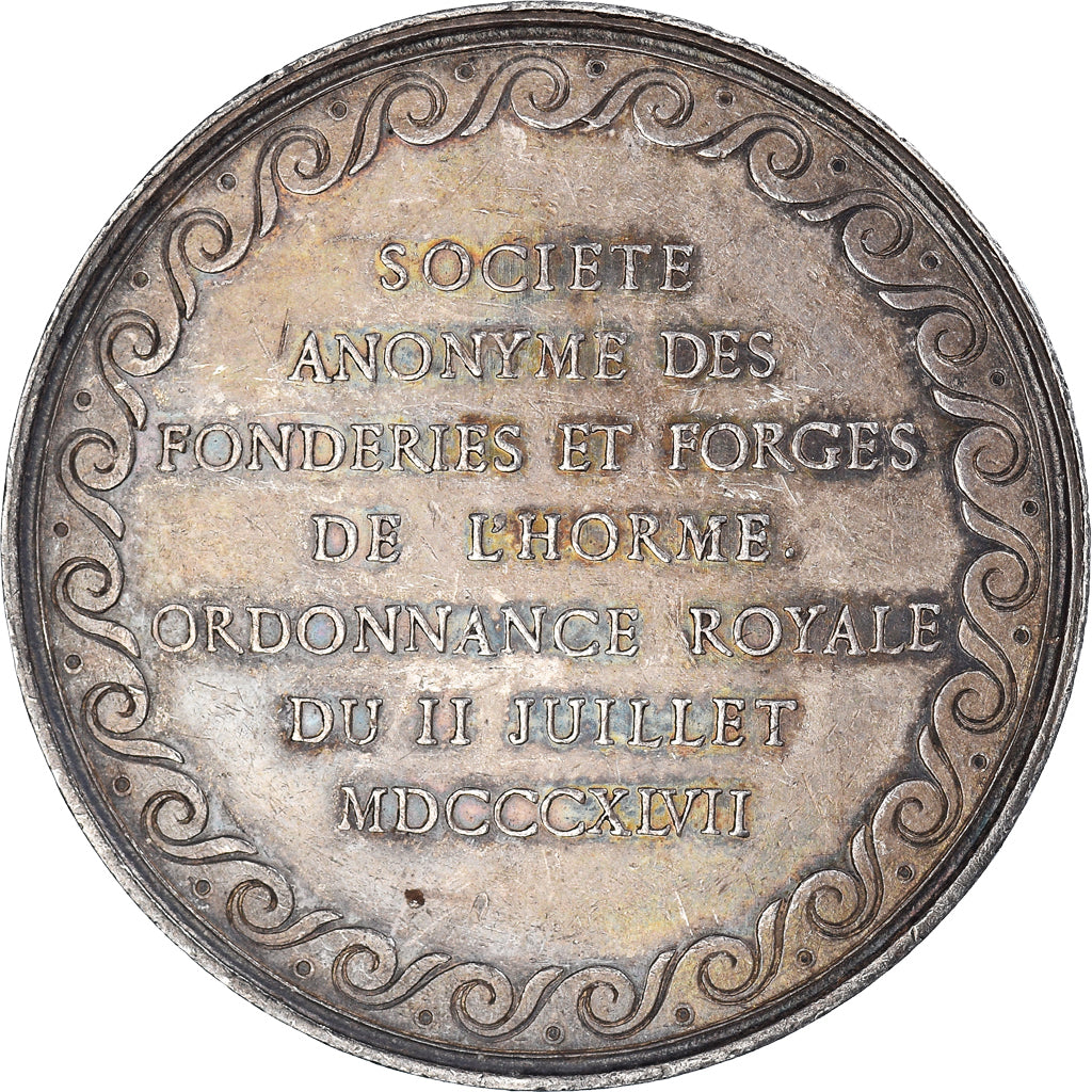 France, Médaille, Société des Fonderies et Forges de l'Horme, Industry, 1847