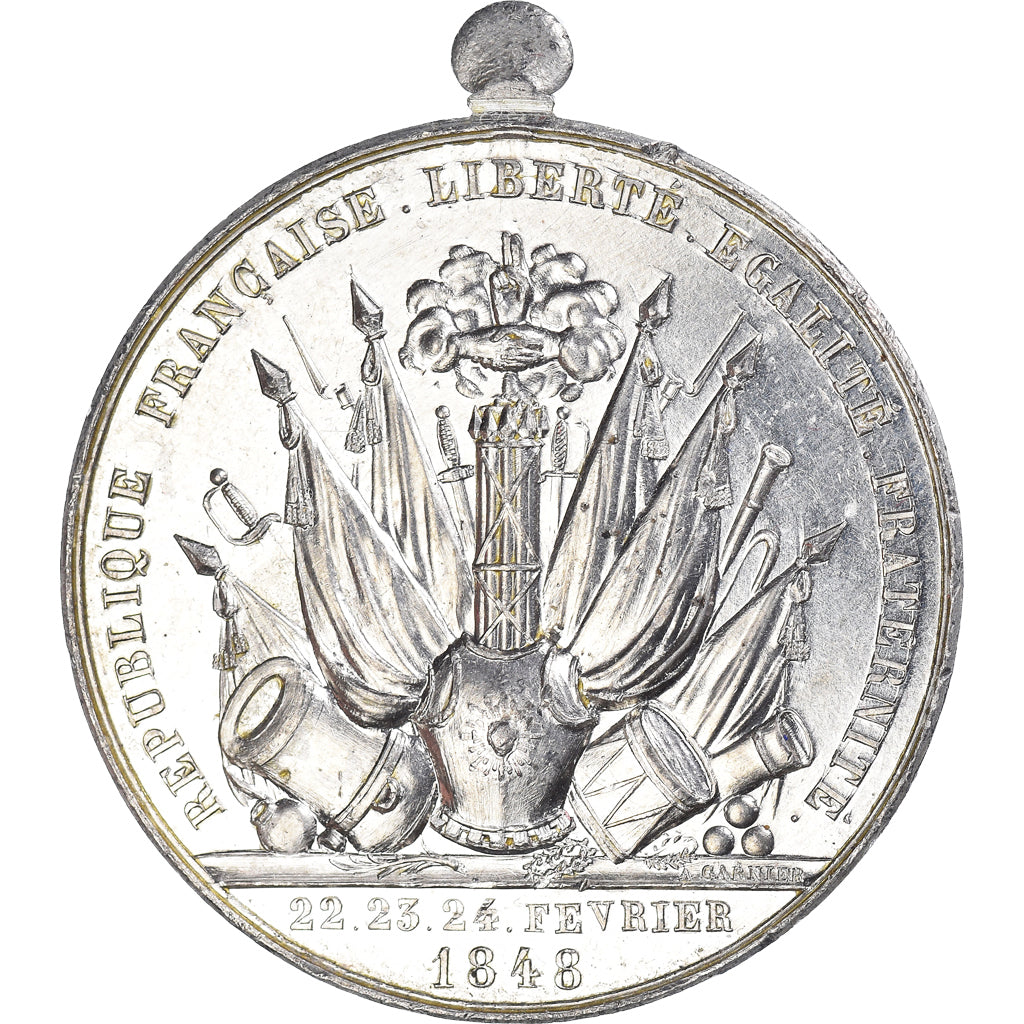 France, Medal, Deuxième République, Révolution, Journées de février