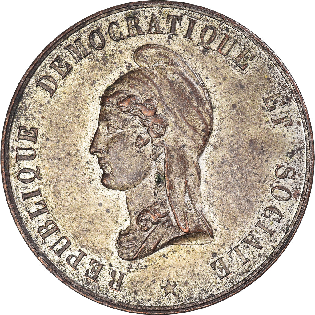 Francia, medaglia, Au Citoyen A. Bressy, Deuxième République, 1849, BB+