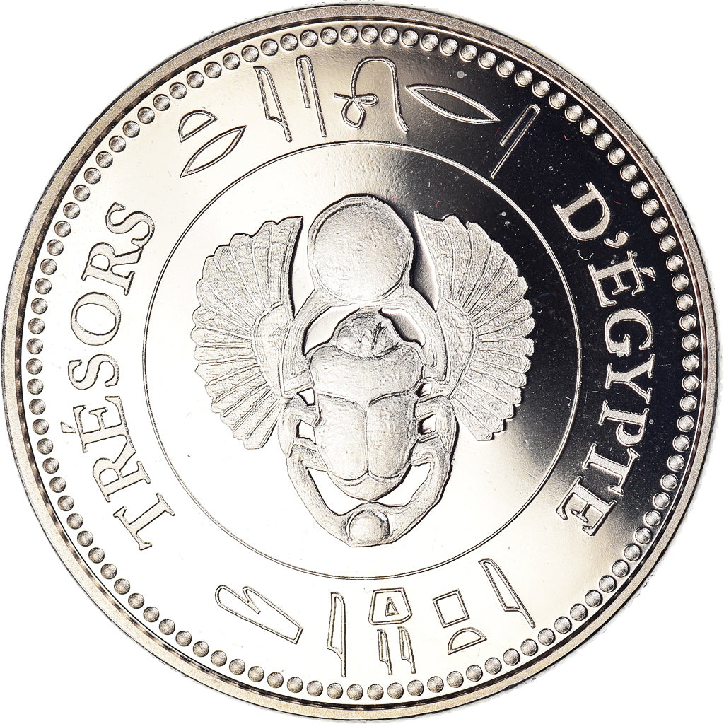 Egipt, medal, Trésors d'Egypte, Nefertiti, Historia, MS(64), Miedź-Nikiel