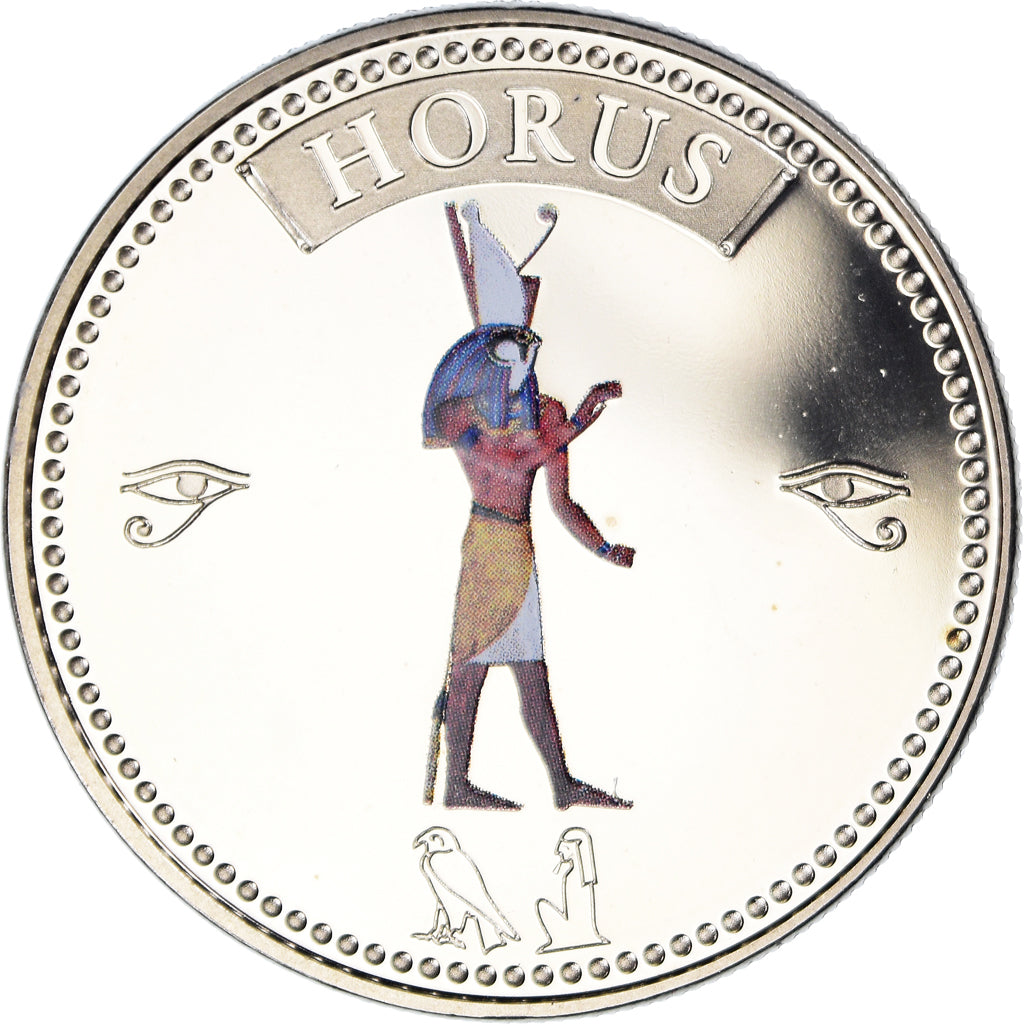 Egipt, medal, Trésors d'Egypte, Horus, Historia, MS(64), Miedź-Nikiel