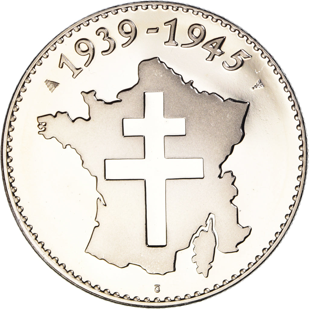 Francia, medaglia, 1939-1945, Débarquement de Normandie, WAR, FDC, Rame-nichel