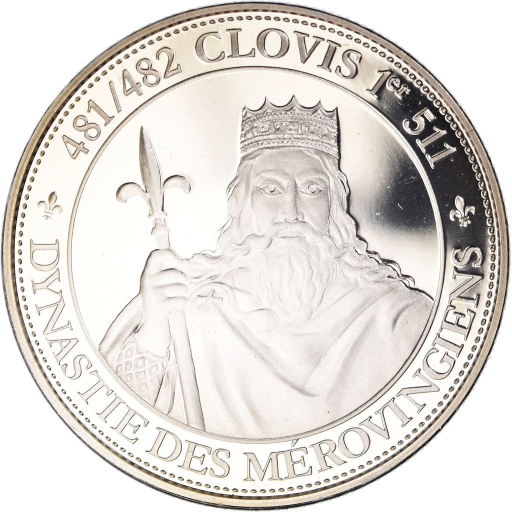 France, Médaille, Clovis Ier, Roi de France, Dynastie des Mérovingiens
