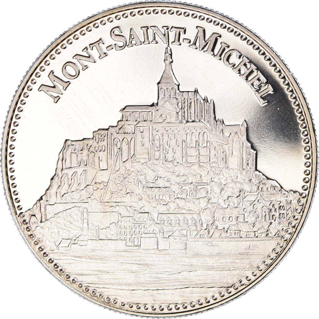 Francia, medaglia, Le Mont Saint-Michel, Patrimoine, FDC, Rame-nichel