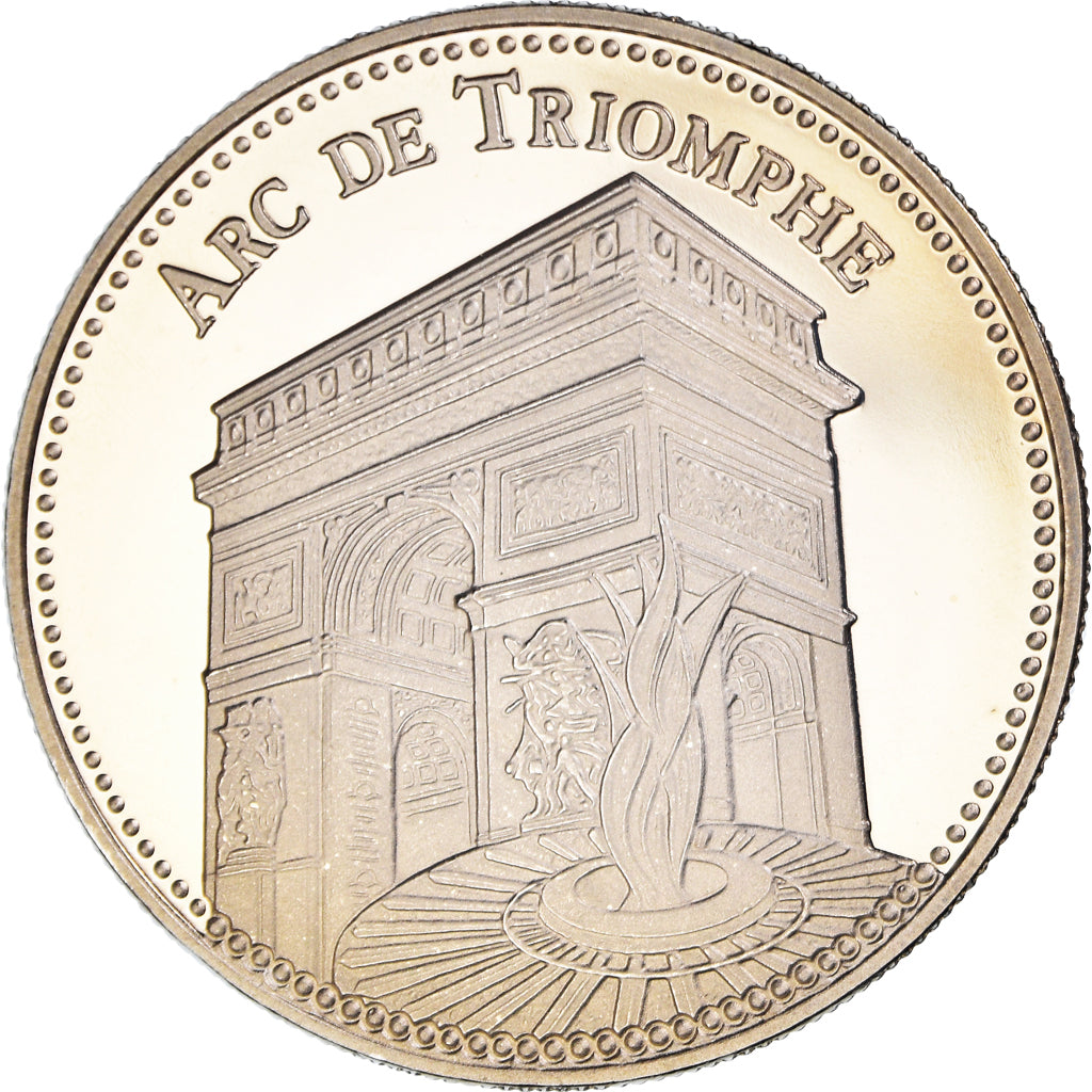 France, Medal, Paris - L'Arc de Triomphe, Patrimoine, MS(65-70), Copper-nickel