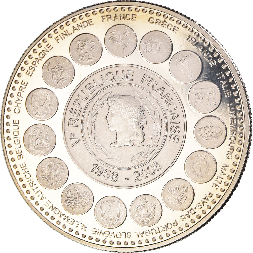 Frankreich, Medaille, L'Europe des XXVII, Veme République, Politics, 2008, MDP