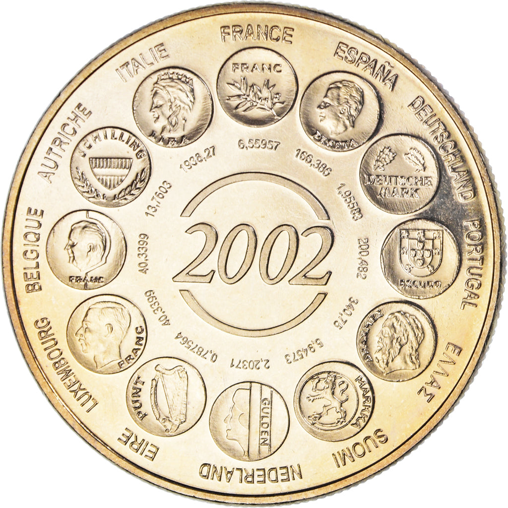 Frankreich, Medaille, L'Europe, Naissance de l'Euro Fiduciaire, Politics, 2002