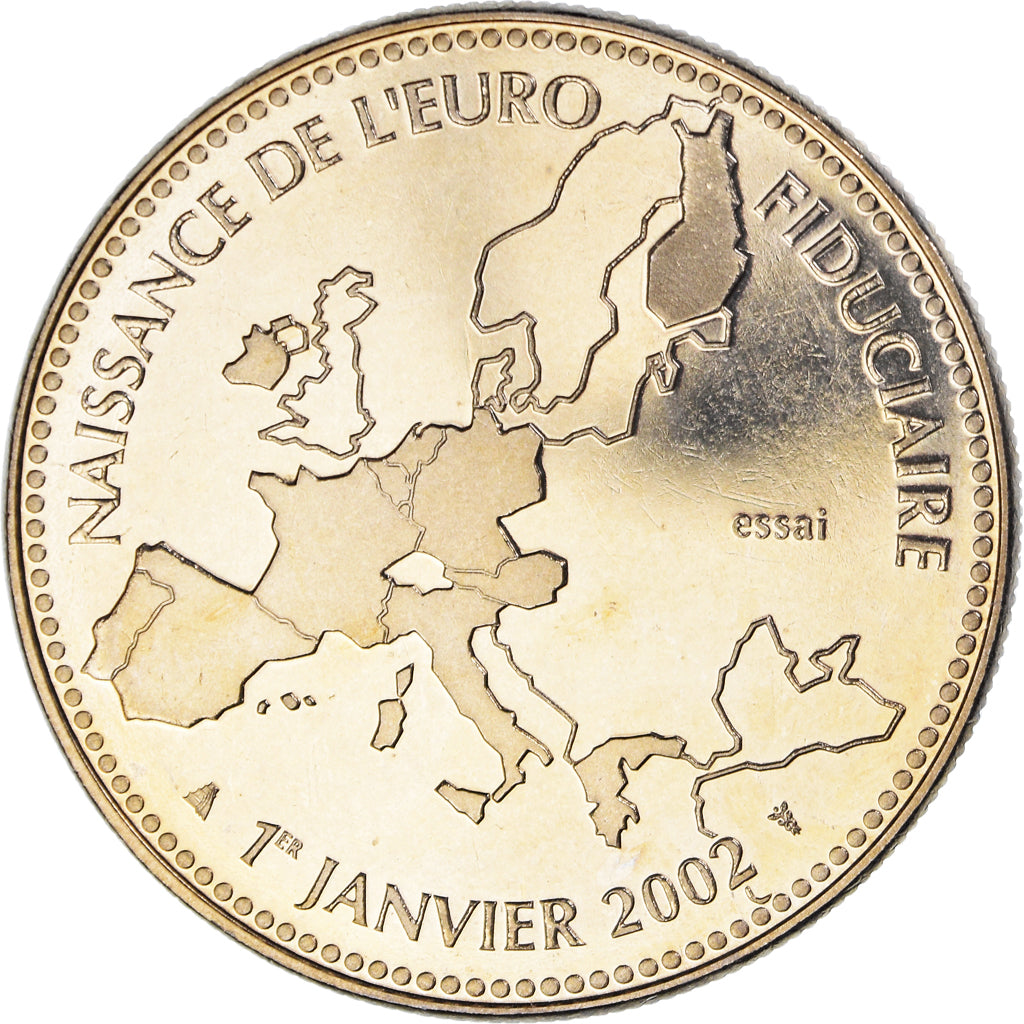 Frankreich, Medaille, L'Europe, Naissance de l'Euro Fiduciaire, Politics, 2002