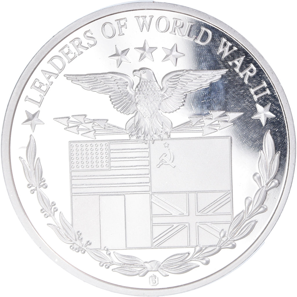 Francia, medalla, Leaders Of World War II, Dwight D. Eisenhower, WAR, FDC, Plata