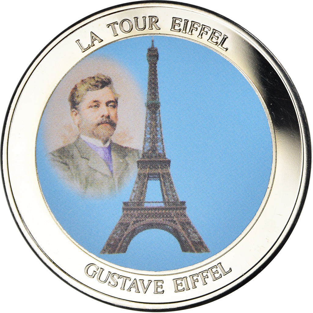 France, Medal, Monuments de Paris, La Tour Eiffel, Patrimoine, MS(65-70), Copper
