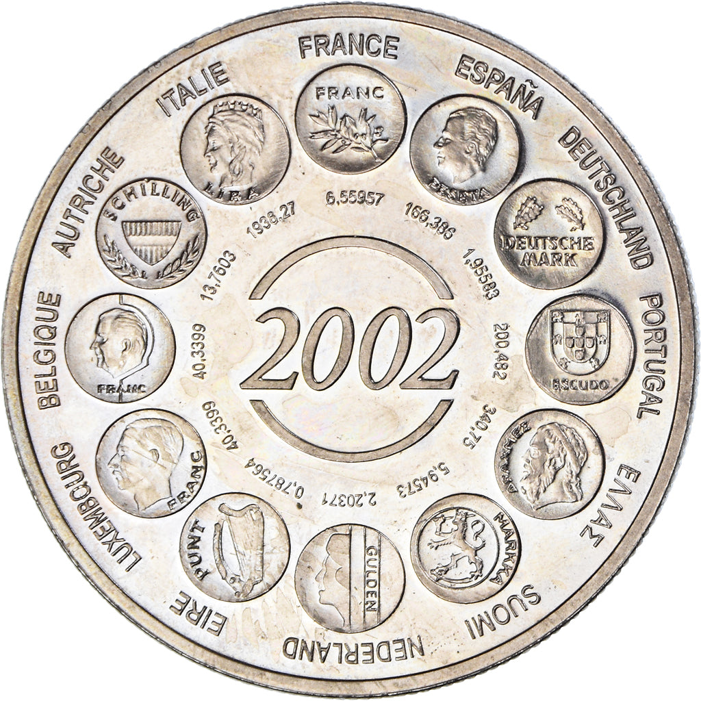 Frankrijk, Medaille, L'Europe, Naissance de l'Euro Fiduciaire, Politics, 2002