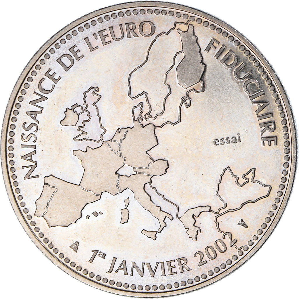 Frankrijk, Medaille, L'Europe, Naissance de l'Euro Fiduciaire, Politics, 2002