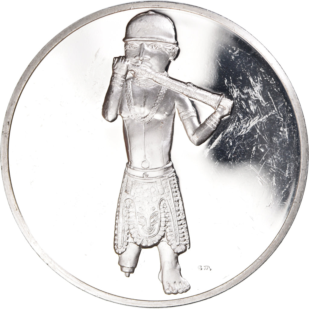 Frankreich, Medaille, Stehender Hornbläser, Afrikanisch, Arts & Culture, VZ