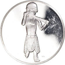 Frankreich, Medaille, Stehender Hornbläser, Afrikanisch, Arts & Culture, VZ