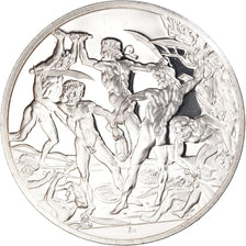 Francja, medal, Bataille de nus, Pollaiolo, Sztuka i Kultura, AU(55-58), Srebro