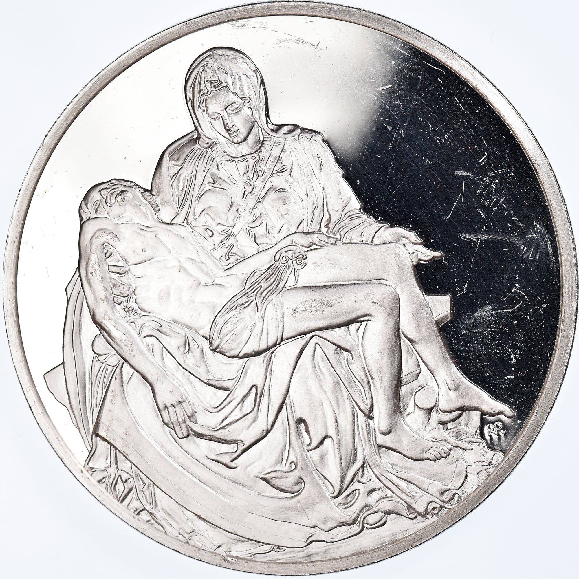 France, Medal, Pietà, Michel-Ange, Arts & Culture, AU(55-58), Silver
