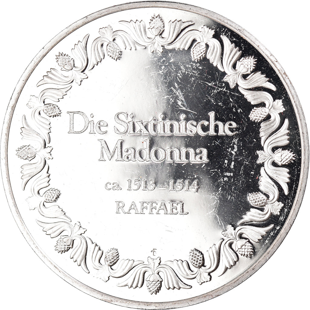 France, Médaille, La Madonne Sixtine, Raffael, Arts & Culture, SUP, Argent