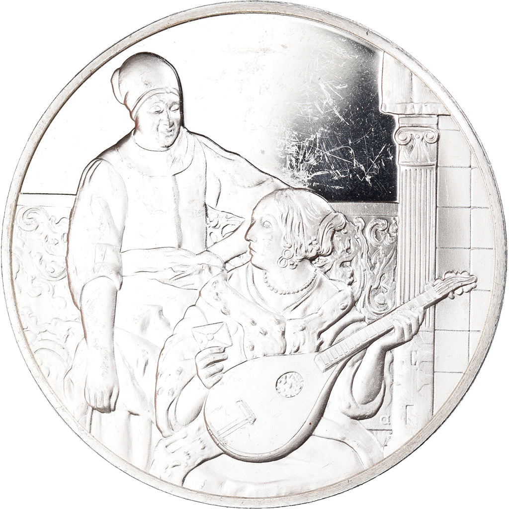 France, Medal, La Lettre d'Amour, Jan Vermeer, Arts & Culture, AU(55-58), Silver