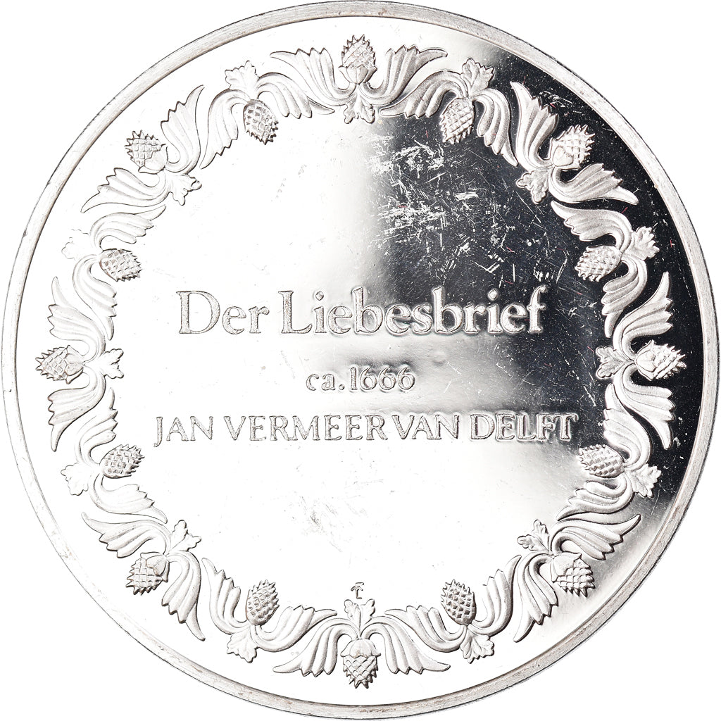 France, Medal, La Lettre d'Amour, Jan Vermeer, Arts & Culture, AU(55-58), Silver