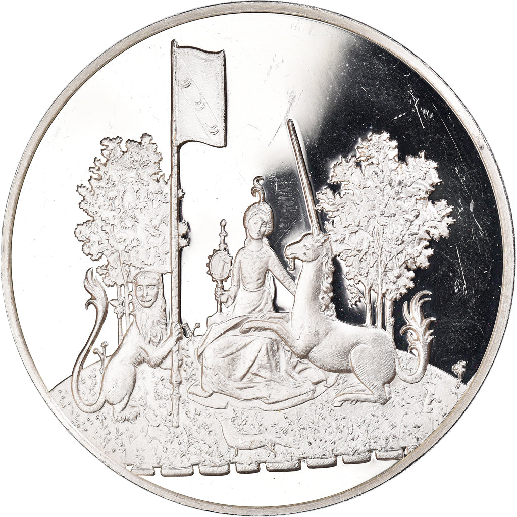 Francia, medaglia, La Dame à la Licorne, Anonyme, Arts & Culture, SPL-, Argento