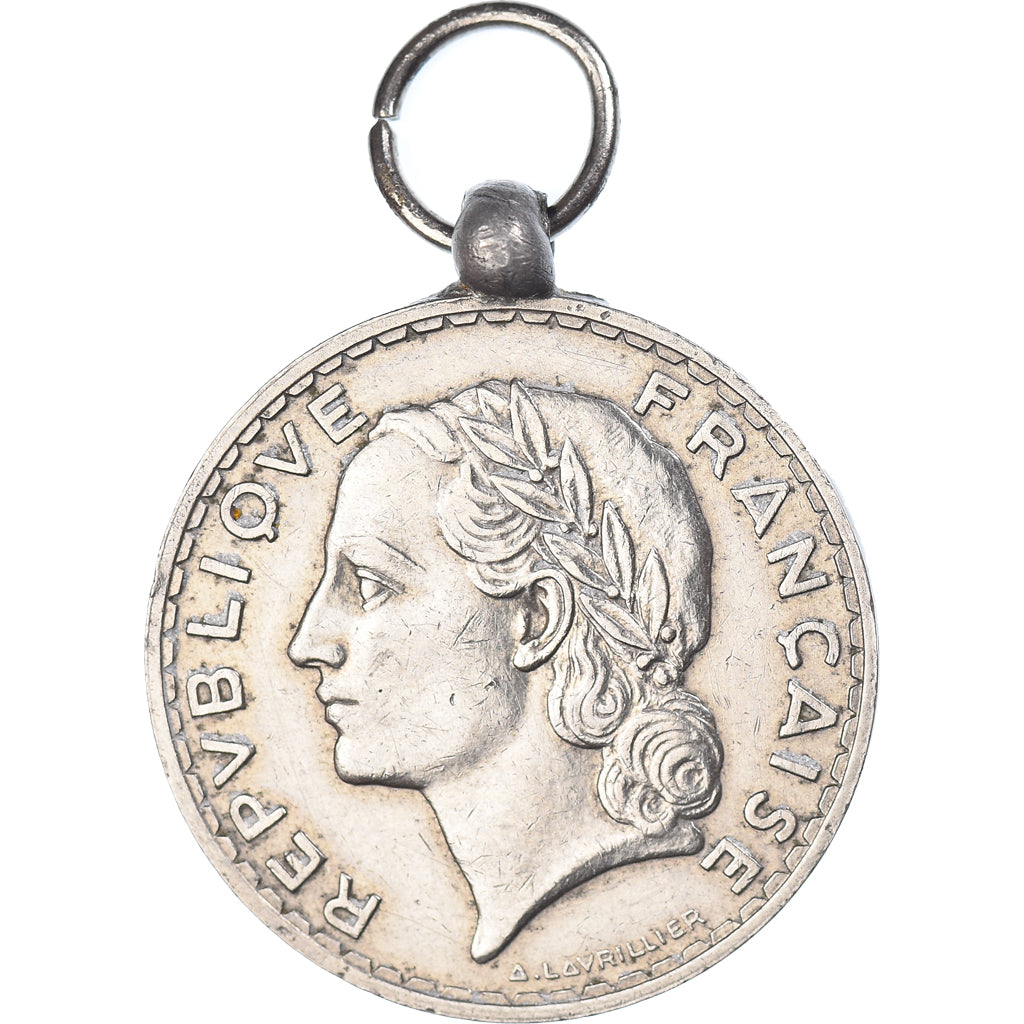 France, Medal, 5 Francs Lavrillier Transformée, AU(50-53), Nickel