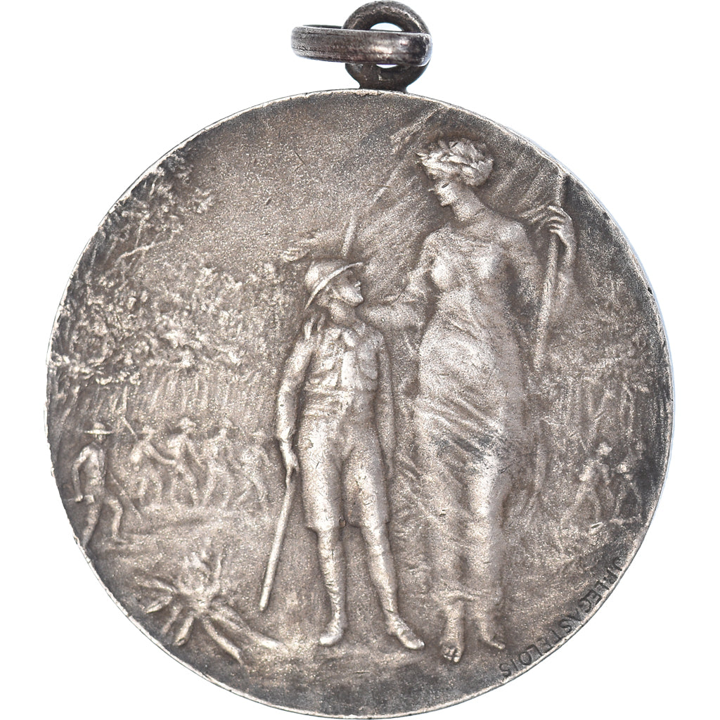 France, Medal, C.S.E.P, Legastelois, Art nouveau, AU(50-53), Silvered bronze