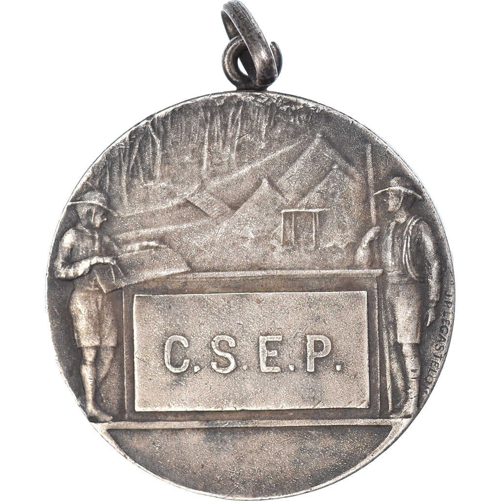 France, Medal, C.S.E.P, Legastelois, Art nouveau, AU(50-53), Silvered bronze