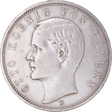 Monnaie, Etats allemands, BAVARIA, Otto, 5 Mark, 1895, Munich, TTB, Argent