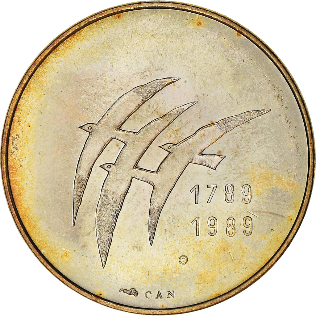 France, Medal, Révolution Française, Prise de la Bastille, History, 1989