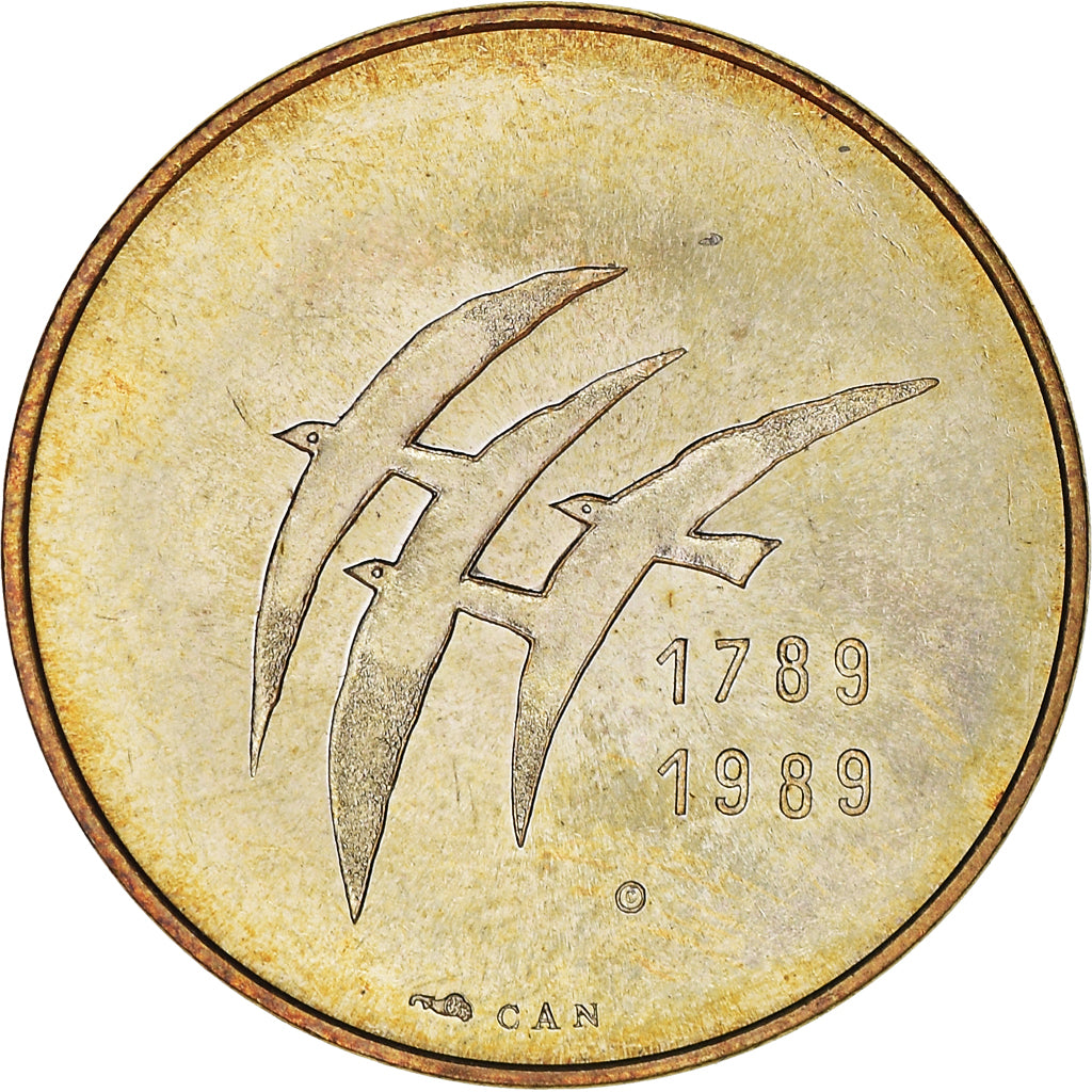 France, Médaille, Révolution Française, Prise de la Bastille, History, 1989