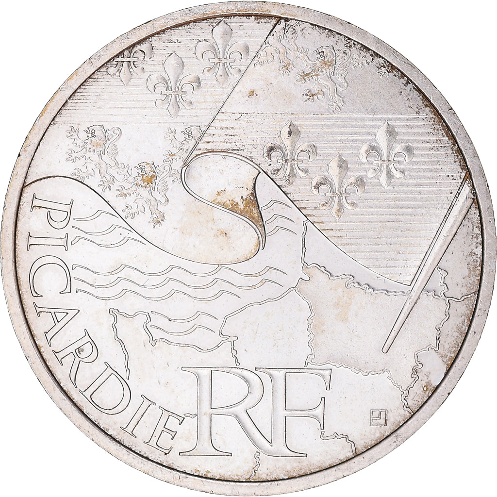 Frankreich, 10 Euro, Picardie, 2010, VZ+, Silber