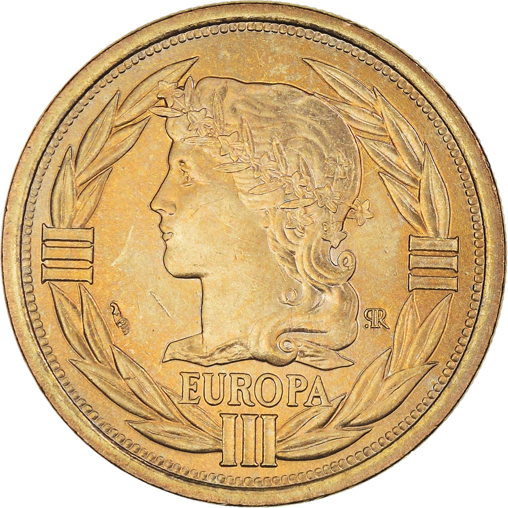 France, Medal, Ecu Europa, Marianne, Politics, 1993, MS(63), Gilt Bronze