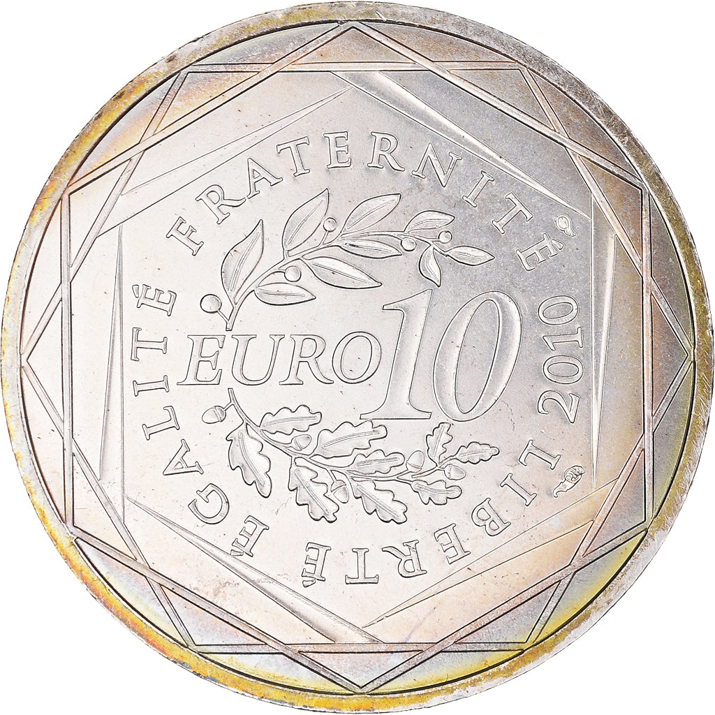 Frankrijk, 10 Euro, Pays de la Loire, Euros des régions, 2010, UNC, Zilver