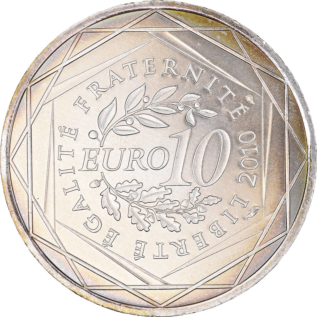 France, 10 Euro, Nord-Pas de Calais, 2010, Paris, MS(64), Silver, KM:1664