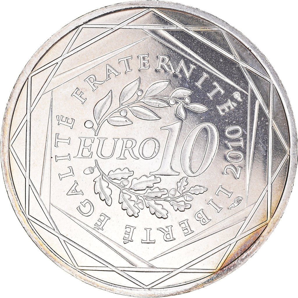 France, 10 Euro, Limousin, Euros des régions, 2010, MS(64), Silver