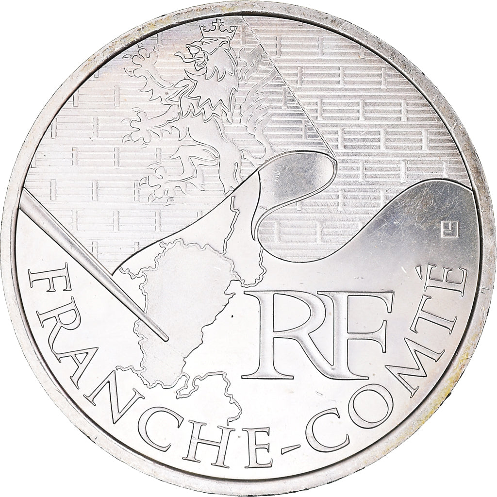 France, 10 Euro, Franche-Comté, Euros des régions, 2010, MS(64), Silver