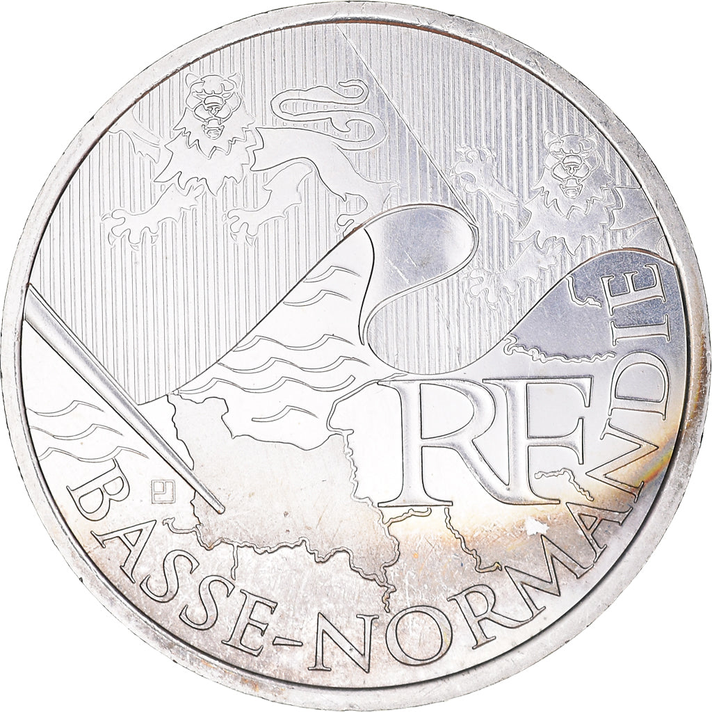 Frankrijk, 10 Euro, Haute Normandie, Euros des régions, 2010, PR+, Zilver