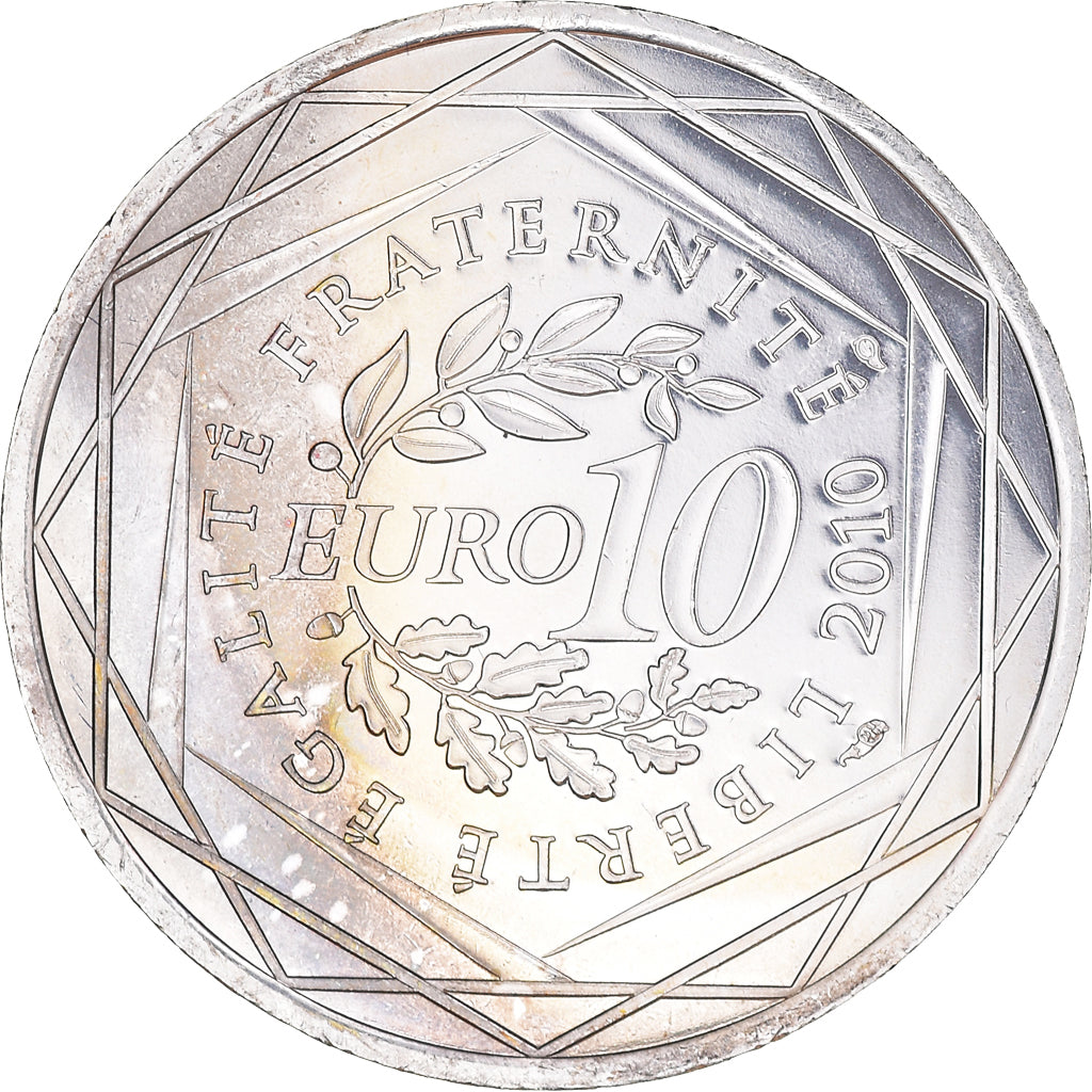 Frankrijk, 10 Euro, Haute Normandie, Euros des régions, 2010, PR+, Zilver