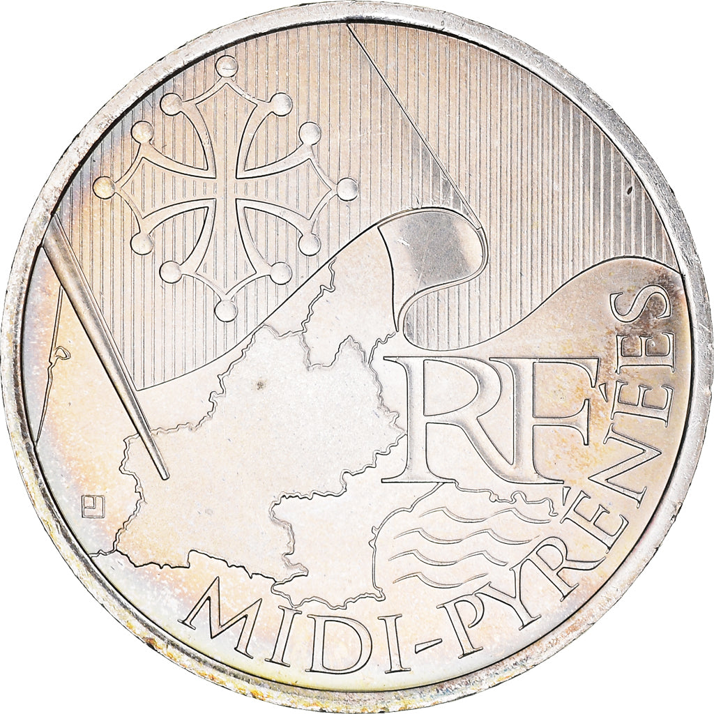 França, 10 Euro, Midi-Pyrénées, Euros des régions, 2010, Paris, MS(64)