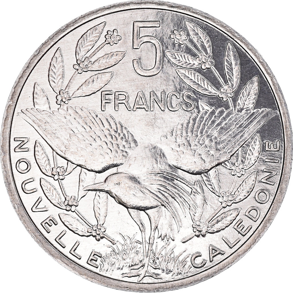 Coin, New Caledonia, 5 Francs, 2001, Paris, MS(64), Aluminum, KM:16