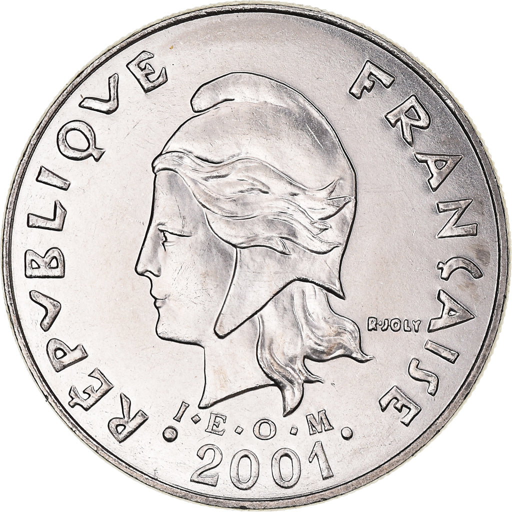 Coin, New Caledonia, 20 Francs, 2001, Paris, MS(65-70), Nickel, KM:12