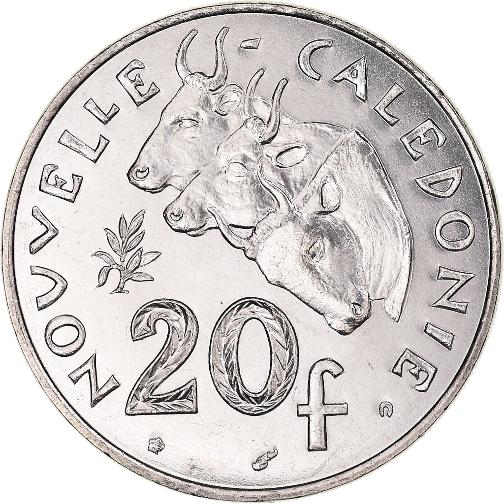Coin, New Caledonia, 20 Francs, 2001, Paris, MS(65-70), Nickel, KM:12