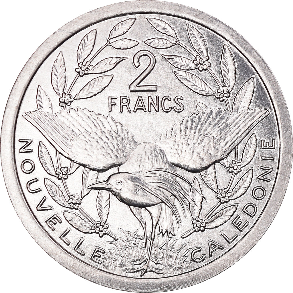 Coin, New Caledonia, 2 Francs, 2001, Paris, MS(65-70), Aluminum, KM:14